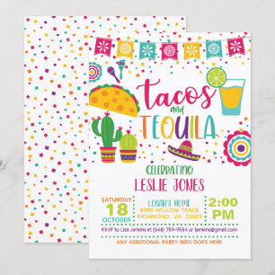 Invitation d'anniversaire Tacos & Tequila - Wh