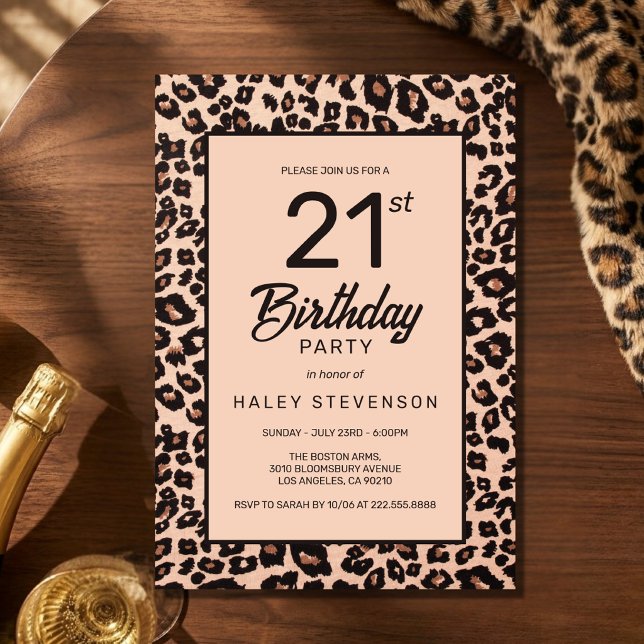 Invitation d'anniversaire tendance avec impression (Créateur téléchargé)