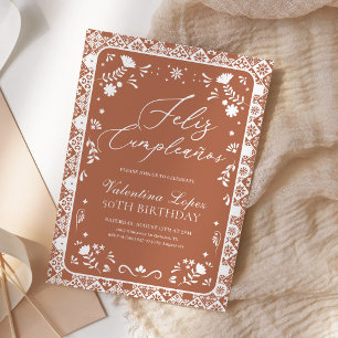 Invitation d'anniversaire Terracotta Mexican Talav