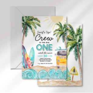 Invitation d'anniversaire The Big One Surf