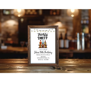 Invitation d'anniversaire Thirsty Thirty