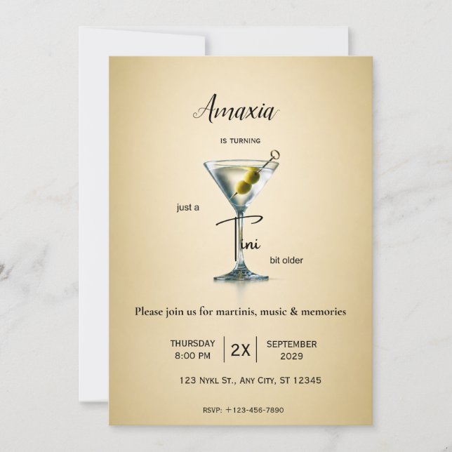  Invitation d'anniversaire Tini Bit Older | Martin (Devant)