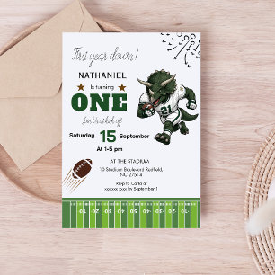 Invitation d'anniversaire Triceratops football amé
