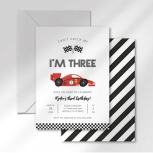 Invitation d'anniversaire trois ans 'Ne peux pas m