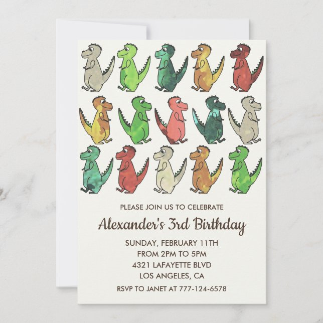 Invitation d'anniversaire Trois rex 3ème pour les  (Devant)