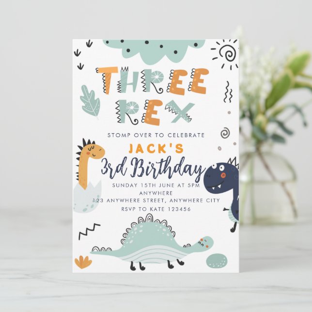 Invitation d'anniversaire Trois Rex pour un dîner  (Debout devant)