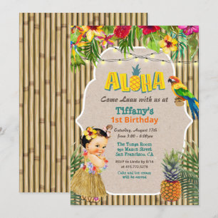 Invitation d'anniversaire tropical Luau Aloha - To