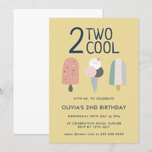Invitation d'anniversaire Two Cool