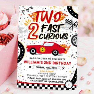 Invitation d'anniversaire Two Fast, Invitation de