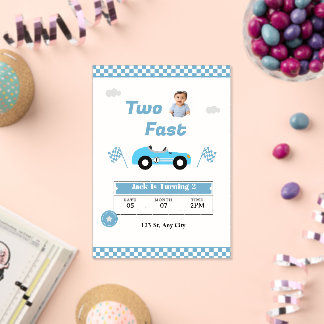Invitation d'anniversaire Two Fast pour garçon | V