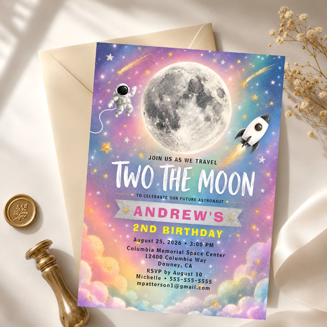 Invitation d'anniversaire Two The Moon 2ème annive (Créateur téléchargé)