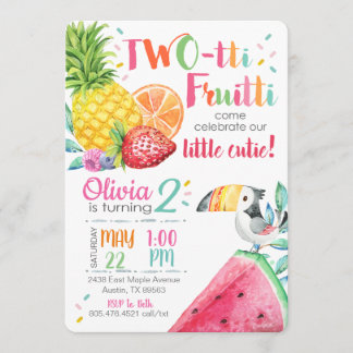 Invitation d'anniversaire Twotti Fruitti