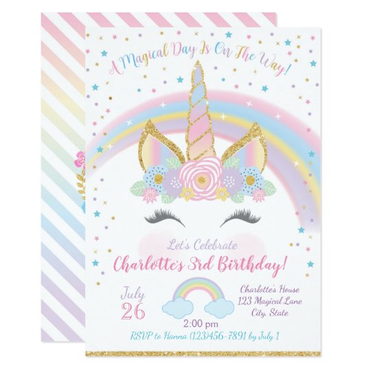 Invitation D Anniversaire Typee Licorne Zazzle Fr Invitation D Anniversaire Typee Licorne Zazzle Fr