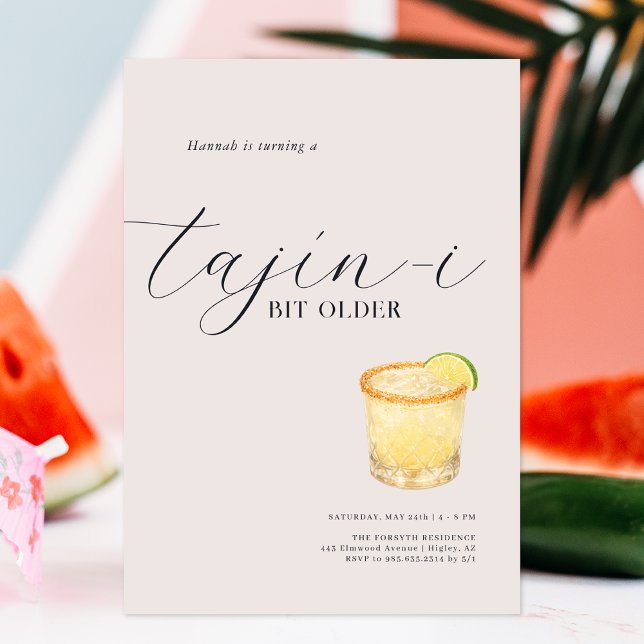 Invitation d'anniversaire un peu plus âgée de Tají (Créateur téléchargé)