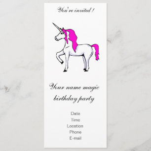 Invitation d'anniversaire "Unicorne"