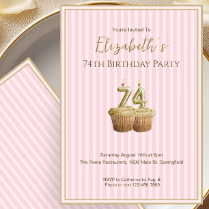 Invitation d'anniversaire unique en or rose pour s