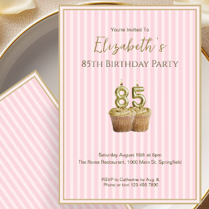 Invitation d'anniversaire unique en or rose pour s
