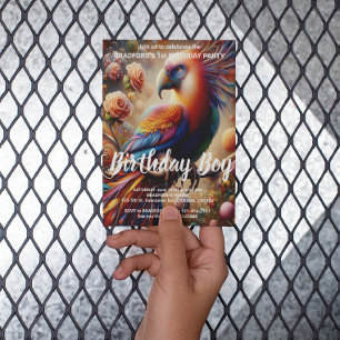 Invitation d'anniversaire Vibrant Condor perché au