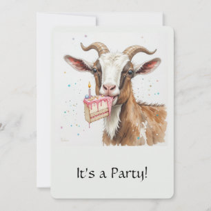 Invitation d'anniversaire "Vieux Bouc" Drôle Pour 