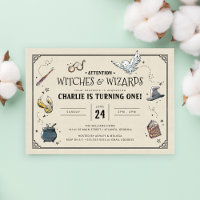 Invitation d'anniversaire vintage Harry Potter pou