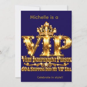 Invitation d'anniversaire VIP étape or