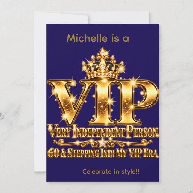 Invitation d'anniversaire VIP étape or (Devant)
