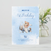 Invitation d'anniversaire voyage en avion