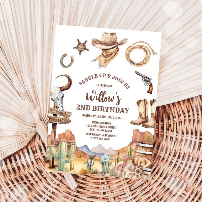 Invitation d'anniversaire Western Cowboy (Créateur téléchargé)