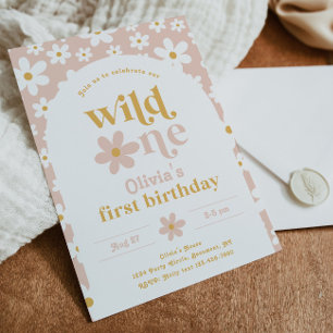 Invitation d'anniversaire Wild One Daisy   Premier