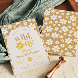 Invitation d'anniversaire Wild One Daisy   Premier
