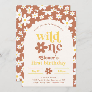 Invitation d'anniversaire Wild One Daisy   Premier