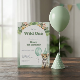 Invitation d'anniversaire Wild One • Fête Safari J