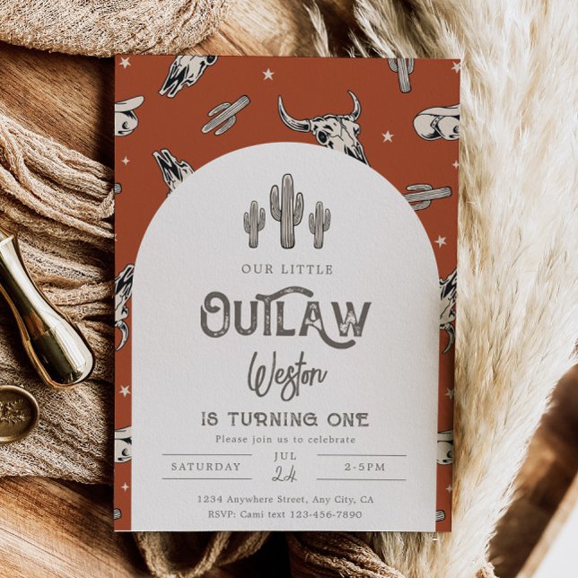 Invitation d'anniversaire Wild West | Invitation C (Créateur téléchargé)