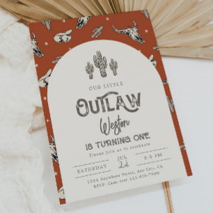 Invitation d'anniversaire Wild West   Invitation C