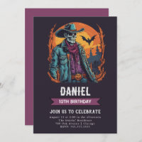 Invitation d'anniversaire Wild West Zombie