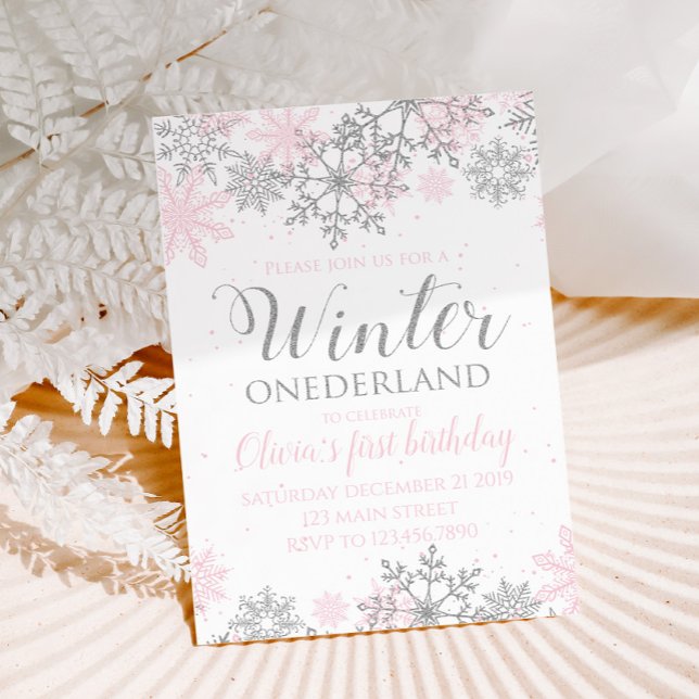 Invitation d'anniversaire Winter ONEderland (Créateur téléchargé)