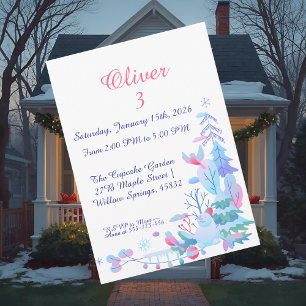 Invitation d'anniversaire Winter Wonderland, Bonho