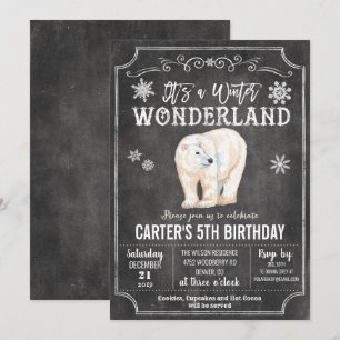 Invitation d'anniversaire Winter Wonderland TOUT Â