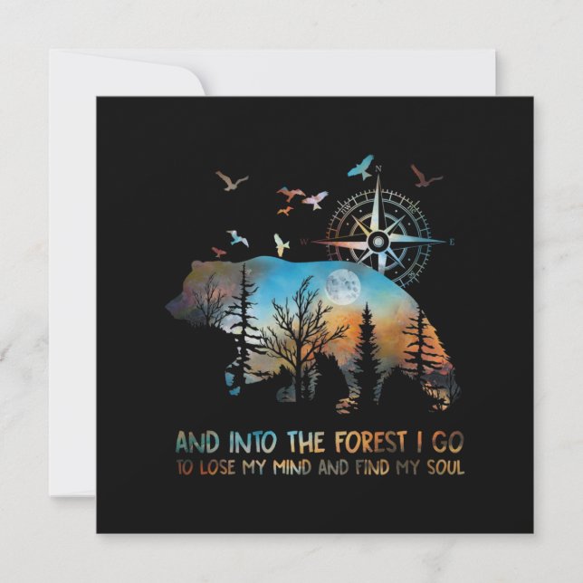 Invitation Dans la forêt, je vais perdre la tête (Devant)