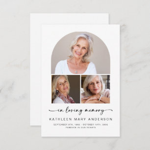 Invitation Dans la mémoire aimante Mémorial funéraire de l'
