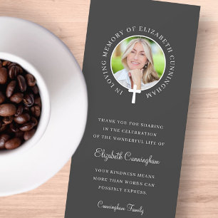 Invitation Dans la mémoire aimante   Photo personnalisée et c