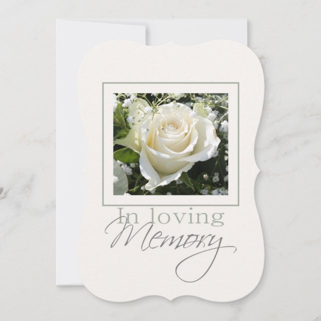 Invitation Dans la mémoire/célébration affectueuses (Devant)