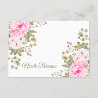 Dans l'amour avec la papeterie florale rose