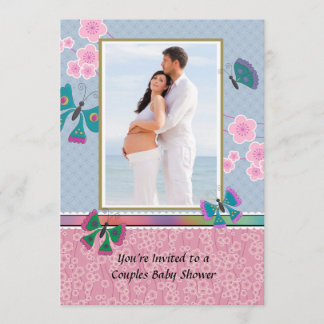 Invitation Dans l'invitation de baby shower de photo de