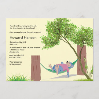 Invitation Dans l'invitation du parti de retraite Hammock