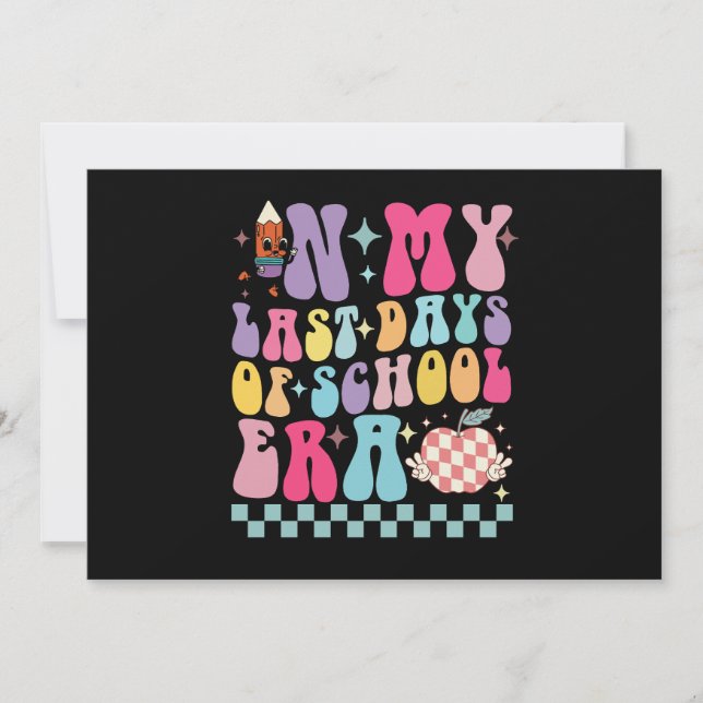 Invitation Dans mes Dernières journées de l'ère scolaire la v (Devant)