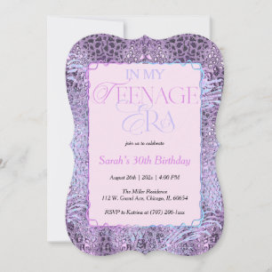 Invitation Dans Mes Trente Anniversaires Rose Era