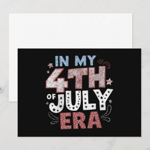 Invitation Dans mon ère du 4 juillet États-Unis Américain Pat