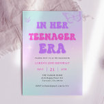 Invitation Dans son âge adolescent Y2K Fille 13e anniversaire<br><div class="desc">Dans son adolescente Era Y2K Girl 13th Birthday Party Invitations</div>