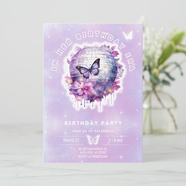 Invitation Dans son anniversaire anniversaire anniversaire in (Debout devant)
